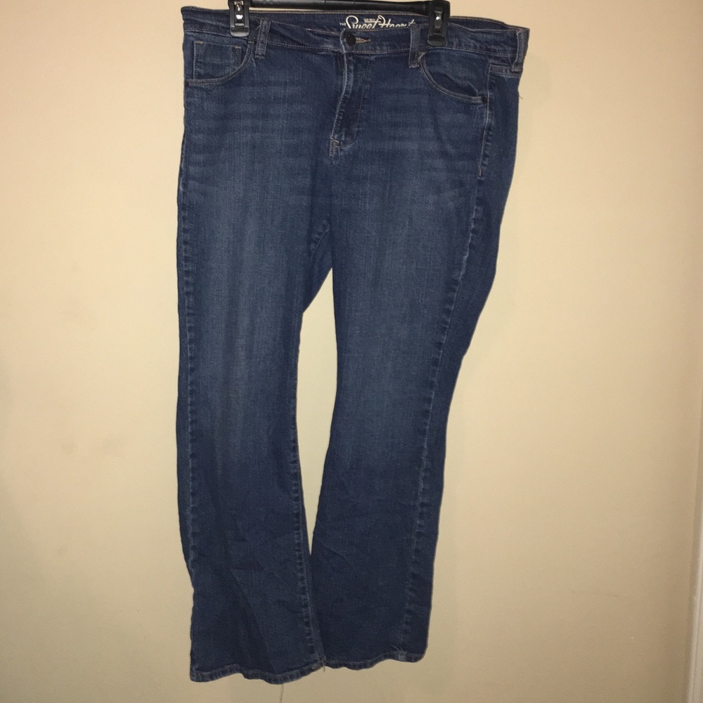 Straight blue jeans